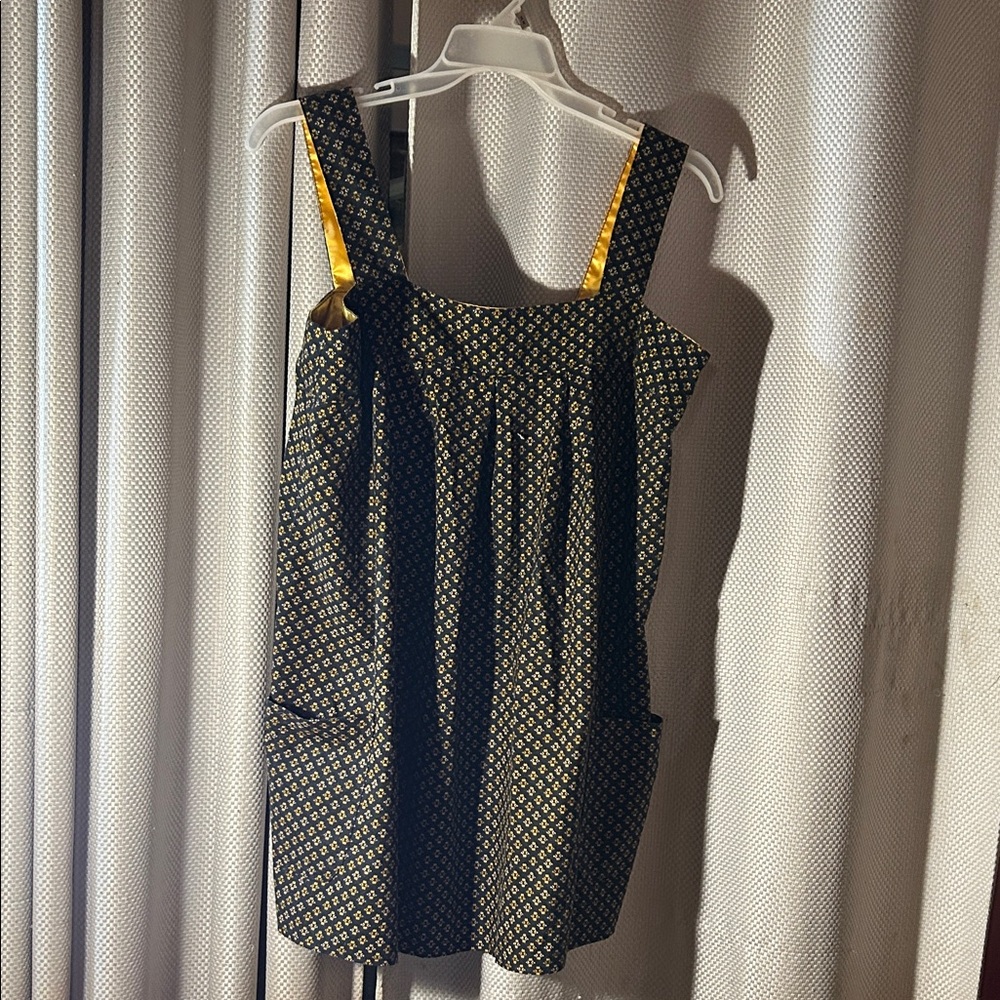 No Boundaries Black Classic jumper Dress with Gold Accents